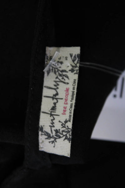 Intimately Free People Women Cropped Camisole Black V Neck Buttonup Size XS