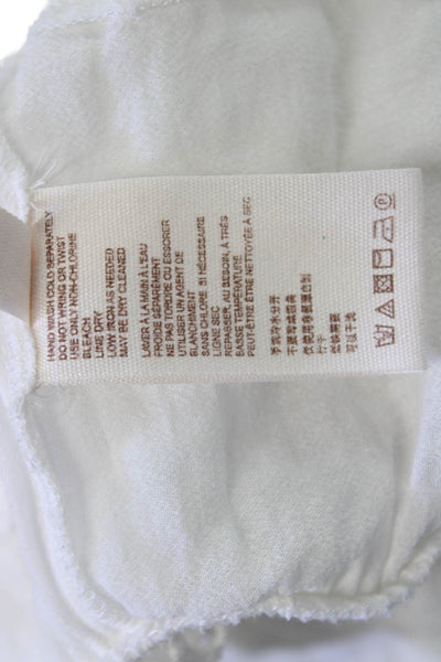 Free People Women Boho White Sleeveless Button Up Tunic Rayon Cotton Size XS