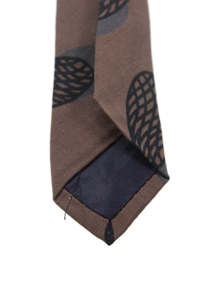 Yves Saint Laurent Mens Silk Crepe Classic Neck Tie Brown Size OS