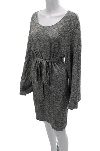 Show Me Your Mumu Womens Sweater Dress Gray Long Sleeve Mini Boho Size XS