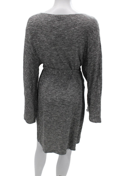 Show Me Your Mumu Womens Sweater Dress Gray Long Sleeve Mini Boho Size XS