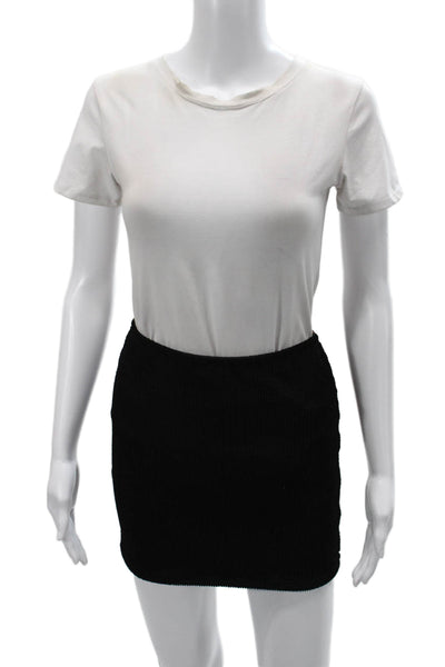 Good American Womens Mini Pencil Skirt Black Size 3