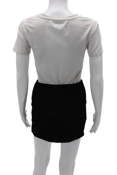 Good American Womens Mini Pencil Skirt Black Size 3