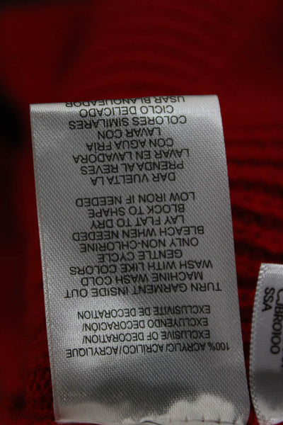Calvin Klein Jeans Mens Red Turtleneck Pullover Sweater 100% Acrylic Size M