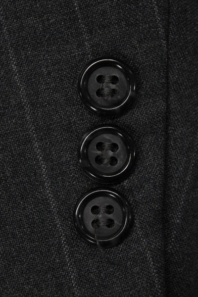 Pierre Balmain Mens Classic Dark Gray Wool Blend Suit Button Collared Size 44