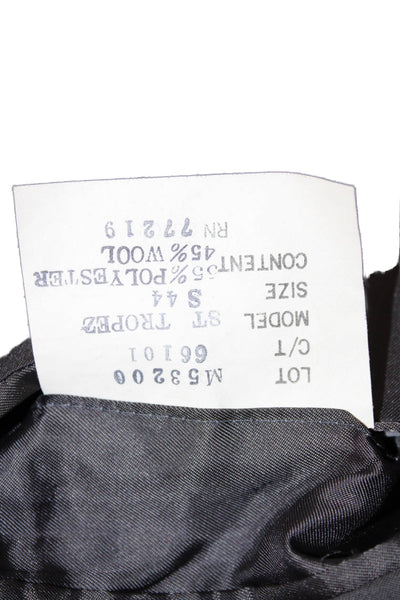 Pierre Balmain Mens Classic Dark Gray Wool Blend Suit Button Collared Size 44
