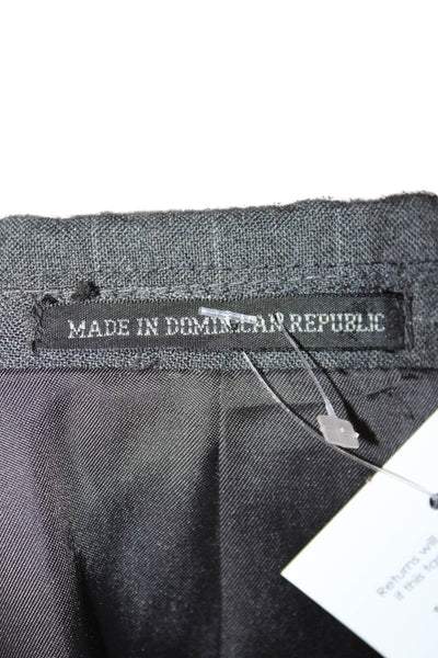 Pierre Balmain Mens Classic Dark Gray Wool Blend Suit Button Collared Size 44