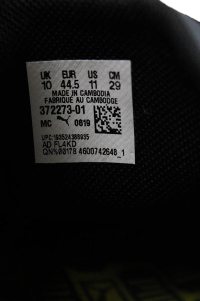 Puma Mens Leather Roma Weave Lace-Up Casual Sneakers Black Size 11