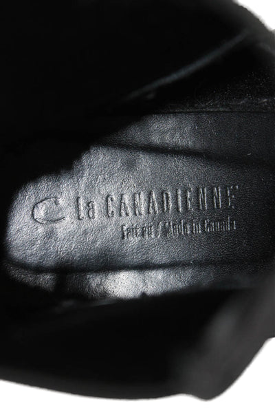 C La Canadienne Womens Leather Pull-On Chelsea Ankle Boots Black Size 9