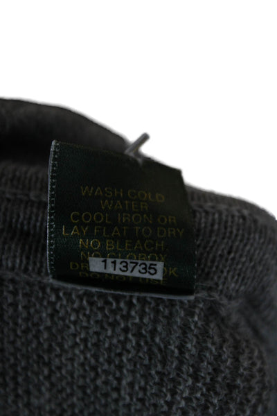 Peru Unlimited Mens Button Pullover Sweater Gray Baby Alpaca Wool Size XL