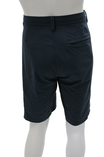 Proof Mens Cargo Chino Shorts Dark Blue Button Polyester Size 38