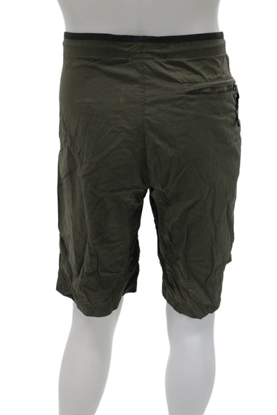 The North Face Mens Bermuda Shorts Army Green Nylon Zip Size L