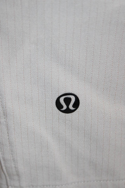 Lululemon Mens Cargo Shorts Beige Cotton Blend Button Outdoor Size M