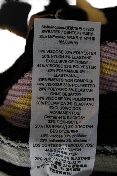 Tory Burch Women A-Line Striped Black Skirt Knee Length Size M