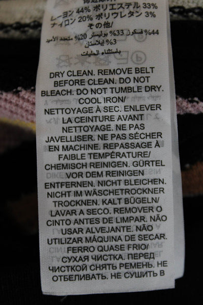 Tory Burch Women A-Line Striped Black Skirt Knee Length Size M