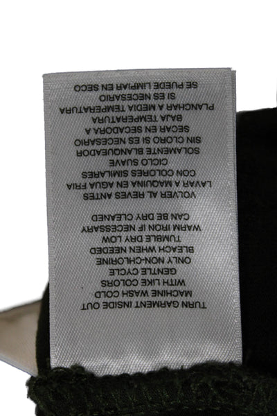 Rachel Rachel Roy Women T-Shirt Short Sleeve Crew Neck Green Army Size XS