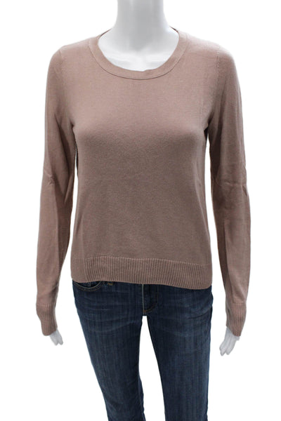 Splendid Women Pullover Sweater Beige Cashmere Blend Long Sleeve Size S