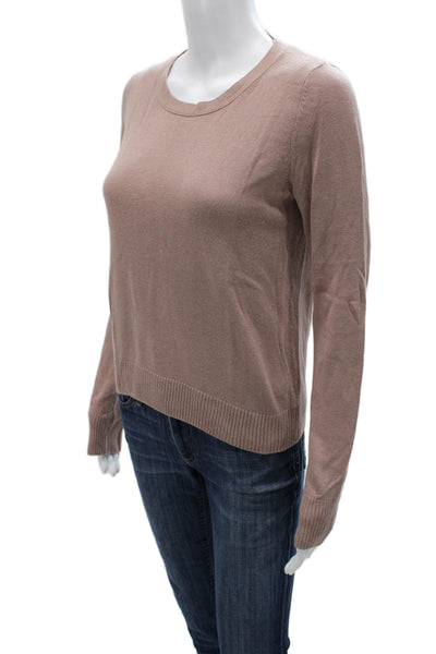 Splendid Women Pullover Sweater Beige Cashmere Blend Long Sleeve Size S