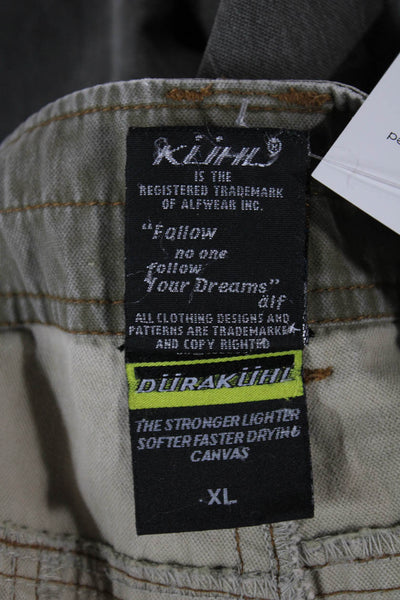 Kuhl Mens Cargo Shorts Dark Gray 72% Cotton 28% Nylon Buckle Size XL