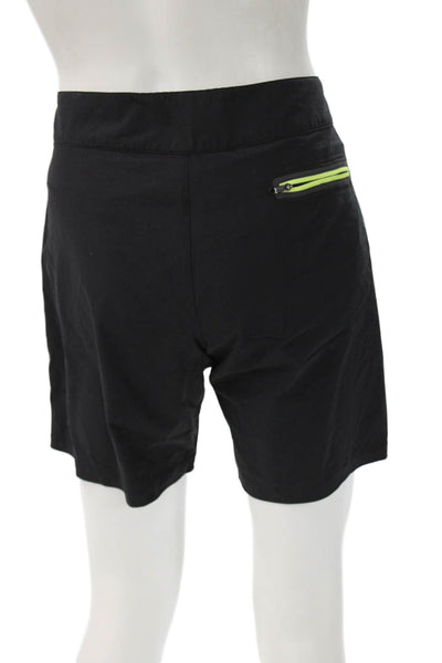 Lululemon Mens Black Drawstring Polyester Blend Solid Shorts Size 36