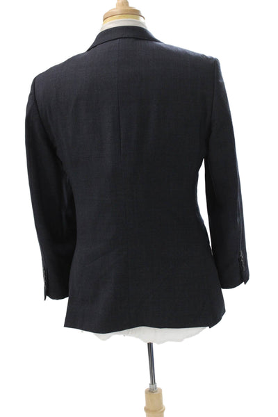 Joseph Abboud Mens Dark Blue Wool Classic Suit Jacket Button Size 38