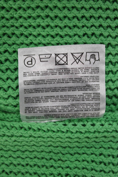 Jumper Womens V-Neck Cotton Sweater Vest Green Size 4