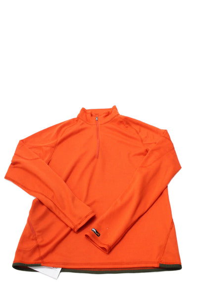 RLX Ralph Lauren Boys High Neck Half Zip Sweatshirt Orange Size M