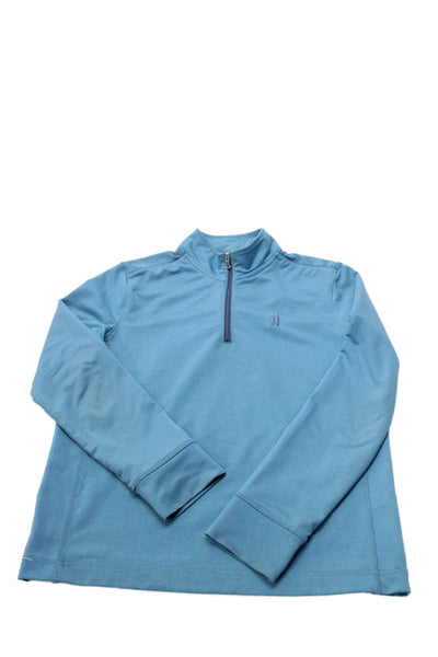 Johnnie-o Boys 1/4 Zip Long Sleeve Pullover Casual Shirt Blue Size 10