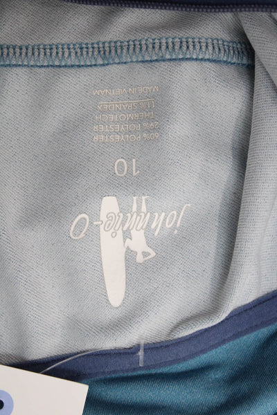 Johnnie-o Boys 1/4 Zip Long Sleeve Pullover Casual Shirt Blue Size 10