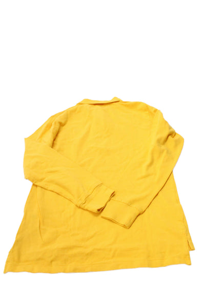 Polo Ralph Lauren Boys Cotton Long Sleeve Polo Shirt Yellow Size XL (18-20)