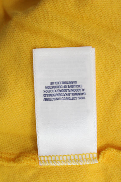 Polo Ralph Lauren Boys Cotton Long Sleeve Polo Shirt Yellow Size XL (18-20)