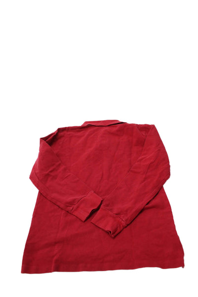 Polo Ralph Lauren Boys Cotton Long Sleeve Polo Shirt Red Size L (14-16)