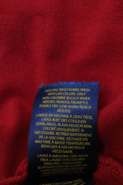Polo Ralph Lauren Boys Cotton Long Sleeve Polo Shirt Red Size L (14-16)