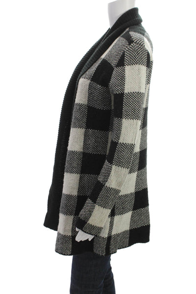 5/48 Womens Cardigan Black Check Sweater Size S