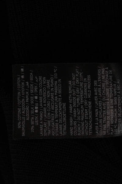 Boggi Mens Cotton Knit Collared Short Sleeve Polo Shirt Blue Size S