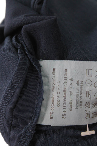 SUN68 Mens Bermuda Chino Shorts Dark Blue 97% Cotton 3% Elastane Size 34