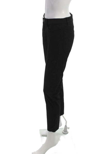 Theory Womens Ankle Cropped Pants Black Button Size 28