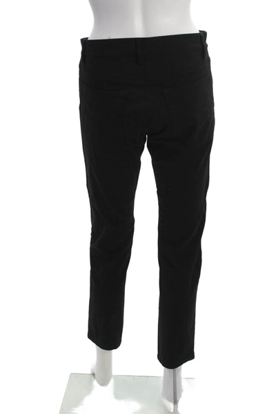 Theory Womens Ankle Cropped Pants Black Button Size 28