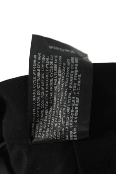 Theory Womens Ankle Cropped Pants Black Button Size 28