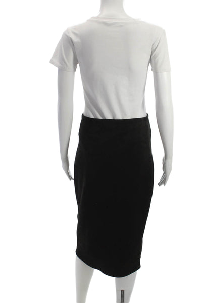 BCBGMAXAZRIA Women Straight Pencil Skirt Black Knee Length Size M