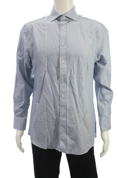 Charles Tyrwhitt Mens Point Collar Cotton Dress Shirt Light Blue Size 15.5