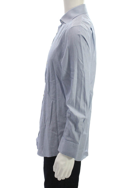Charles Tyrwhitt Mens Point Collar Cotton Dress Shirt Light Blue Size 15.5