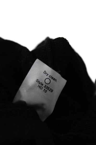 J Crew Womens Black Zip Sweater 80% Pima Cotton 20% Wool Long Sleeve Size S