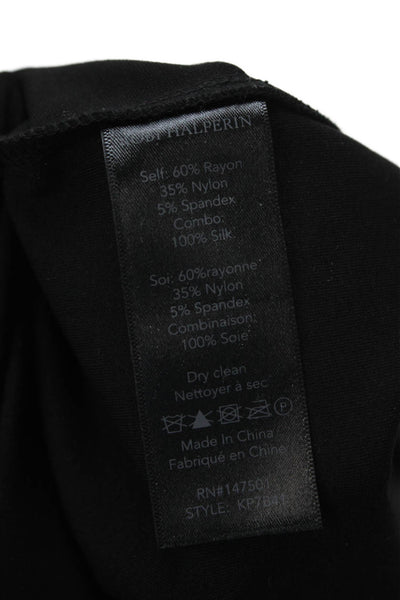 Kobi Halperin Women Tunic Blouse Black 3/4 Sleeve Round Neck Size XL