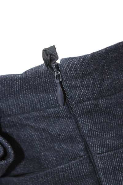 Akris Punto Womens Cropped Dress Pants Dark Blue Plus Size 16