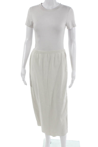 Eileen Fisher Women White Maxi Skirt 80% Cotton 20% Silk Size S