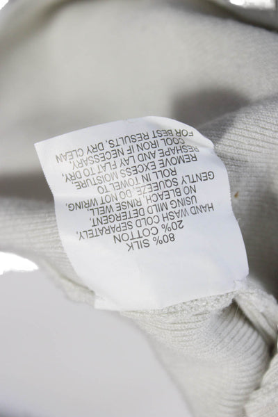 Eileen Fisher Women White Maxi Skirt 80% Cotton 20% Silk Size S