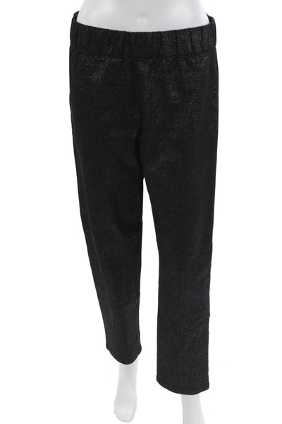 Soft Surroundings Womens Ankle Dress Pants Black Cotton Blend Size M