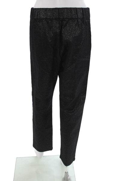 Soft Surroundings Womens Ankle Dress Pants Black Cotton Blend Size M