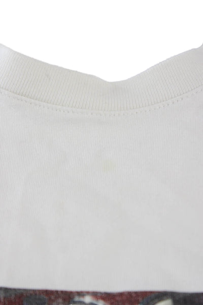 Kith Mens White 100% Cotton Crew Neck Graphic Cars T-Shirt Short Sleeve Size M